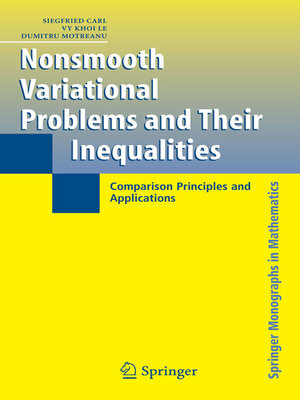 cover image of Nonsmooth Variational Problems and Their Inequalities